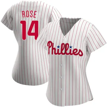 Pete Rose Women's Philadelphia Phillies Authentic Home Jersey - White