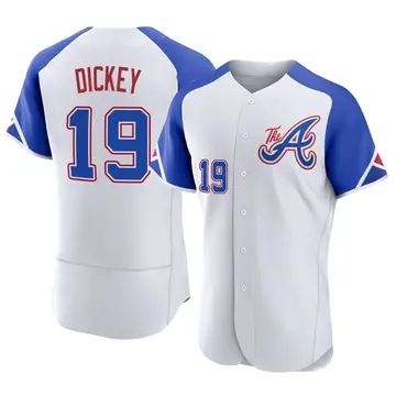 R.A. Dickey Men's Atlanta Braves Authentic 2023 City Connect Jersey - White
