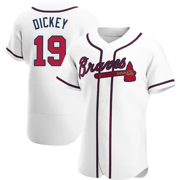 R.A. Dickey Men's Atlanta Braves Authentic Home Jersey - White