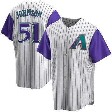 Randy Johnson Youth Arizona Diamondbacks Replica Alternate Cooperstown Collection Jersey - Cream/Purple