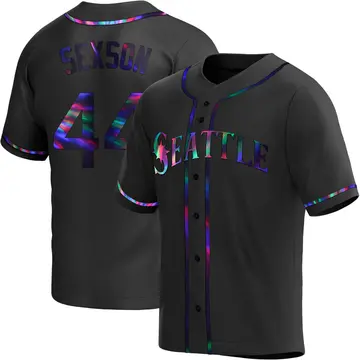 Richie Sexson Youth Seattle Mariners Replica Alternate Jersey - Black Holographic