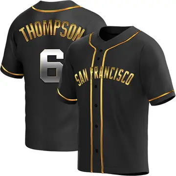 Robby Thompson Youth San Francisco Giants Replica Alternate Jersey - Black Golden
