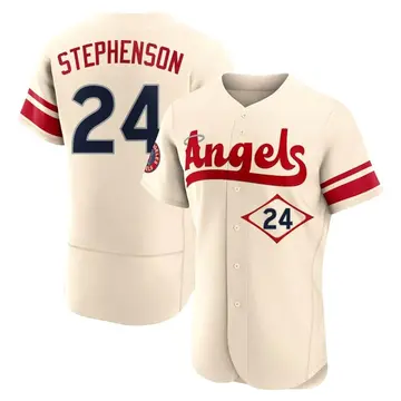 Robert Stephenson Men's Los Angeles Angels Authentic 2022 City Connect Jersey - Cream