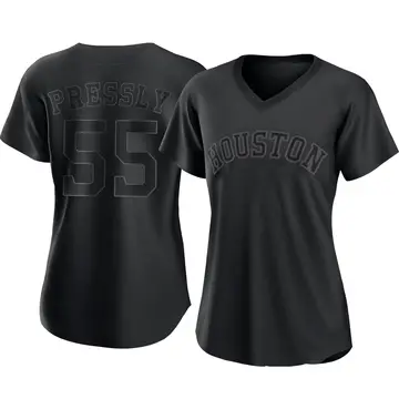 Ryan Pressly Women's Houston Astros Replica Pitch Fashion Jersey - Black