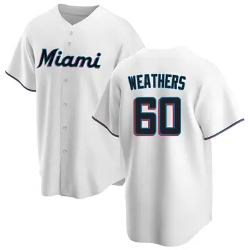 Ryan Weathers Youth Miami Marlins Replica Home Jersey - White