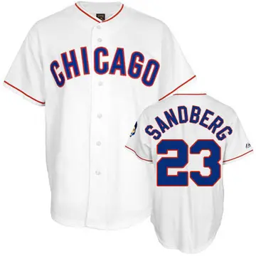 Ryne Sandberg Men's Chicago Cubs Authentic 1988 Throwback Jersey - White
