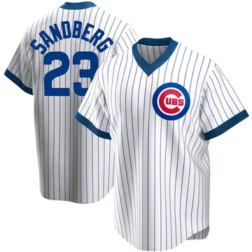 Ryne Sandberg Men's Chicago Cubs Replica Home Cooperstown Collection Jersey - White