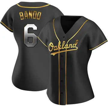 Sal Bando Women's Oakland Athletics Replica Alternate Jersey - Black Golden