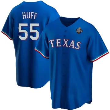 Sam Huff Men's Texas Rangers Replica Alternate 2023 World Series Jersey - Royal