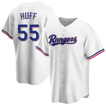 Sam Huff Men's Texas Rangers Replica Home Jersey - White