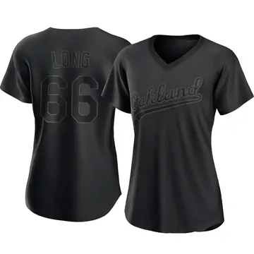 Sam Long Women's Oakland Athletics Authentic Pitch Fashion Jersey - Black