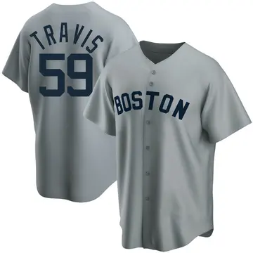 Sam Travis Youth Boston Red Sox Replica Road Cooperstown Collection Jersey - Gray