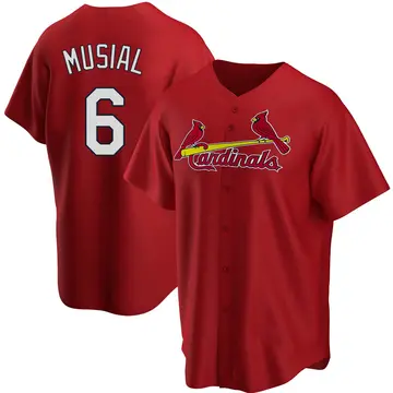 Stan Musial Men's St. Louis Cardinals Replica Alternate Jersey - Red