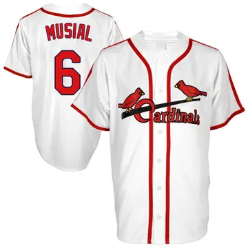 Stan Musial Men's St. Louis Cardinals Replica Throwback Jersey - White