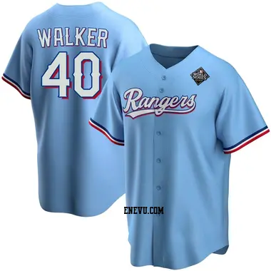 Steele Walker Youth Texas Rangers Replica Alternate 2023 World Series Jersey - Light Blue