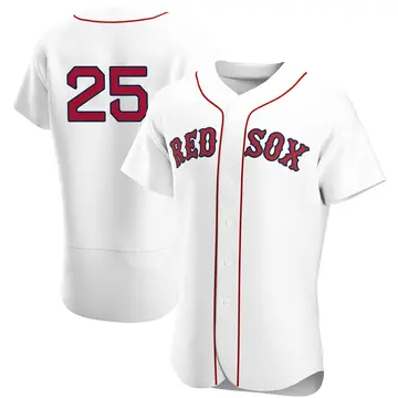 Steve Pearce Men's Boston Red Sox Authentic Home Team Jersey - White
