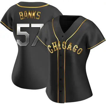 Tanner Banks Women's Chicago White Sox Replica Alternate Jersey - Black Golden