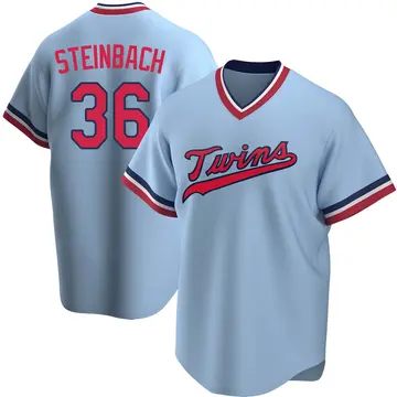 Terry Steinbach Youth Minnesota Twins Replica Road Cooperstown Collection Jersey - Light Blue
