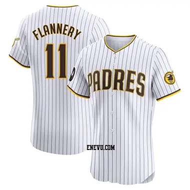 Tim Flannery Men's San Diego Padres Elite Home Patch Jersey - White