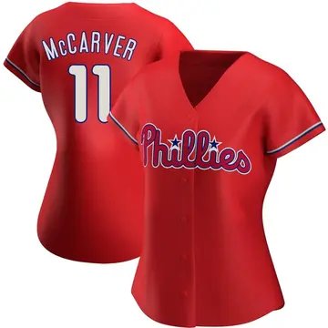 Tim McCarver Women's Philadelphia Phillies Authentic Alternate Jersey - Red
