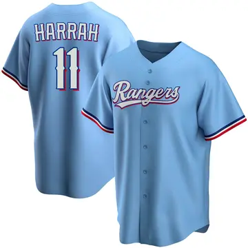Toby Harrah Men's Texas Rangers Replica Alternate Jersey - Light Blue