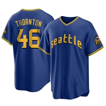 Trent Thornton Men's Seattle Mariners Replica 2023 City Connect Jersey - Royal
