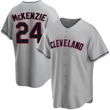 Triston McKenzie Youth Cleveland Guardians Replica Road Jersey - Gray