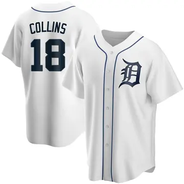 Tyler Collins Men's Detroit Tigers Replica Home Jersey - White