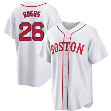 Wade Boggs Men's Boston Red Sox Replica 2021 Patriots' Day Jersey - White