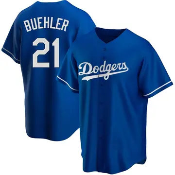 Walker Buehler Men's Los Angeles Dodgers Replica Alternate Jersey - Royal