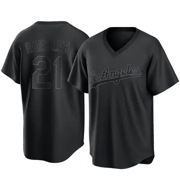 Walker Buehler Men's Los Angeles Dodgers Replica Pitch Fashion Jersey - Black