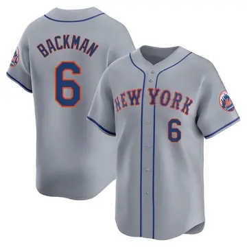 Wally Backman Men's New York Mets Limited Away Jersey - Gray