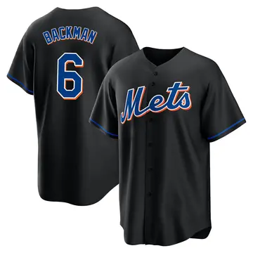 Wally Backman Men's New York Mets Replica 2022 Alternate Jersey - Black