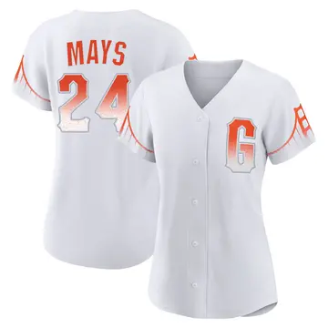 Willie Mays Women's San Francisco Giants Authentic 2021 City Connect Jersey - White
